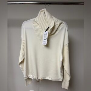 Varley hannah cowl neck sweat egret